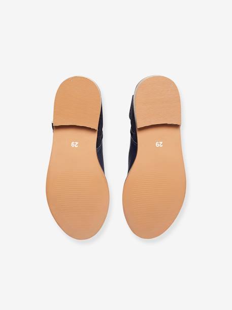 Leren meisjeslaarzen met rits en elastiek goud+kameel+marineblauw+zwart - vertbaudet enfant 