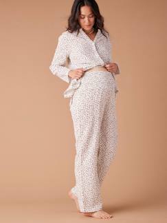 Vêtements de grossesse-Pyjama, homewear-Pyjama grossesse 2 pièces en gaze de coton