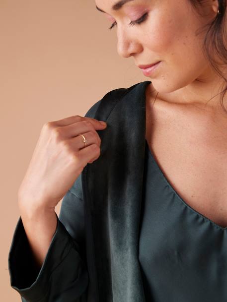 Ensemble 3 pièces homewear grossesse Envie de Fraise vert sapin - vertbaudet enfant 