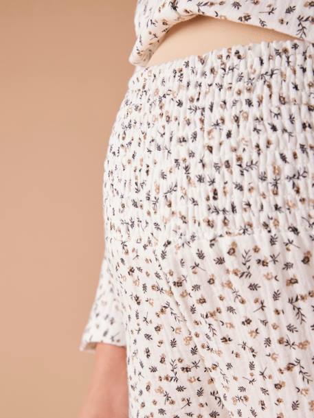 Pyjama grossesse 2 pièces en gaze de coton écru - vertbaudet enfant 