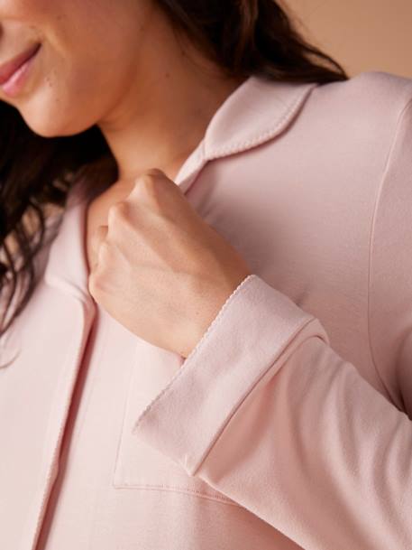 Chemise de nuit liquette grossesse rose poudré - vertbaudet enfant 