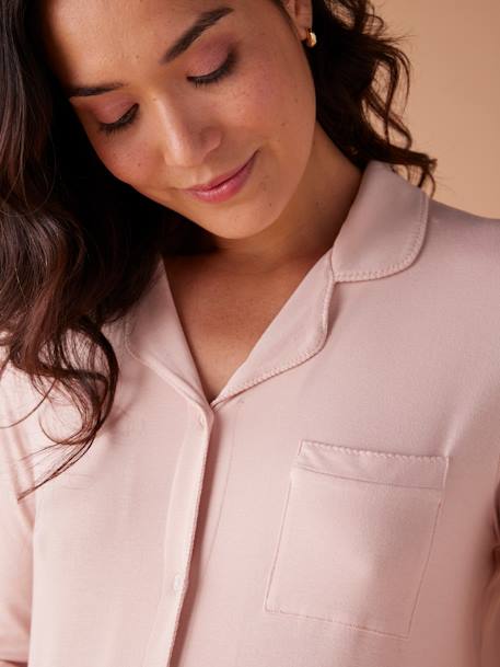 Chemise de nuit liquette grossesse rose poudré - vertbaudet enfant 