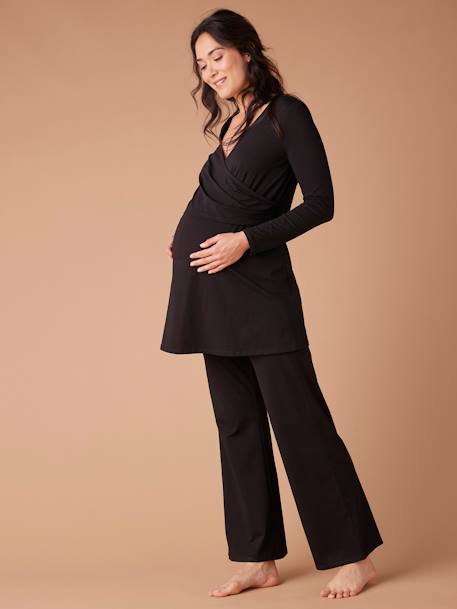 Kit maternité 2 en 1 robe -tunique et pantalon large noir - vertbaudet enfant 
