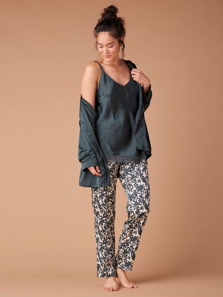 Ensemble 3 pièces homewear grossesse Envie de Fraise vert sapin - vertbaudet enfant 