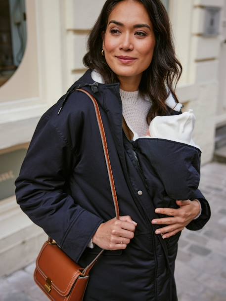 Parka évolutive 5 en 1 avec protège-bébé grossesse et post-grossesse noir - vertbaudet enfant 