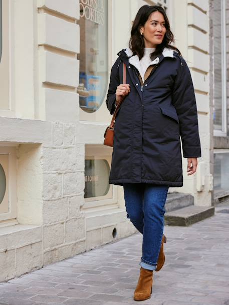 Parka évolutive 5 en 1 avec protège-bébé grossesse et post-grossesse noir - vertbaudet enfant 