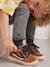 Chaussures enfant garçon cuir montantes zippées et lacées marine+marron - vertbaudet enfant 