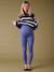 Legging de grossesse sans couture en maille côtelée indigo - vertbaudet enfant 