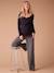 Jean de grossesse large avec bandeau denim gris - vertbaudet enfant 