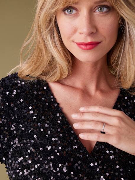 Blouse à sequins grossesse noir - vertbaudet enfant 