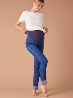 Vêtements de grossesse-Pantalon-Tregging de grossesse en denim