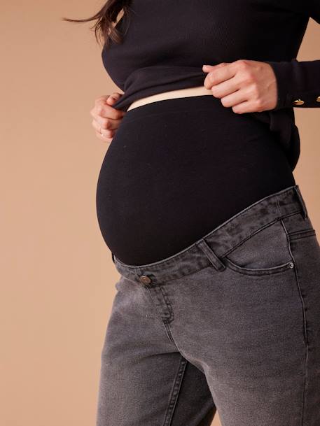 Slim zwangerschapsjeans ENVIE DE FRAISE denimgrijs+gebleekt denim+ongewassen denim - vertbaudet enfant 