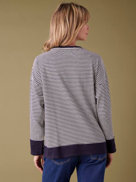 Tee-shirt effet sweat 'Mummy Crush' grossesse marine - vertbaudet enfant 