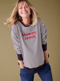 Vêtements de grossesse-Tee-shirt effet sweat "Mummy Crush" grossesse