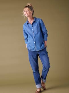 Vêtements de grossesse-Chemisier, tunique-Chemise en jean grossesse