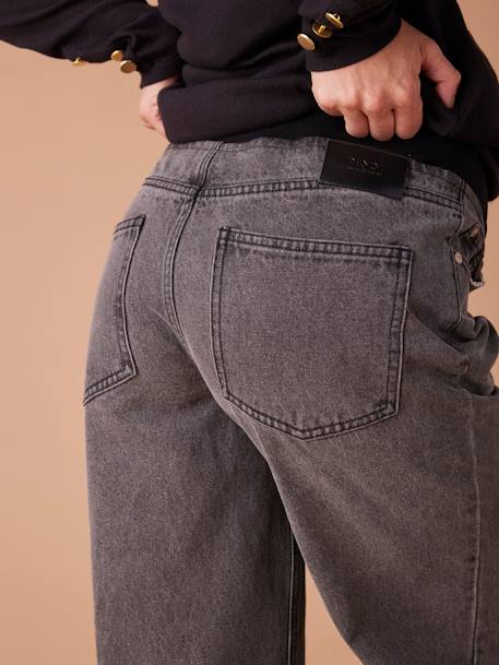 Jean de grossesse large avec bandeau denim gris - vertbaudet enfant 
