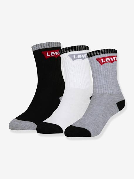 Lot de 3 paires de chaussettes Batwing regular Cut LEVI'S marine+noir+rose - vertbaudet enfant 