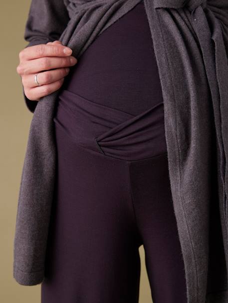 Pantalon de grossesse large esprit yoga effet drapé devant noir - vertbaudet enfant 