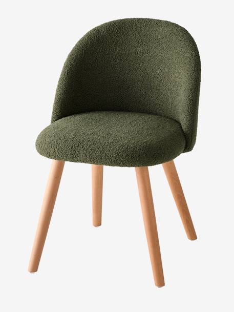 Chaise fausse fourrure enfant cannelle+ivoire+kaki - vertbaudet enfant 