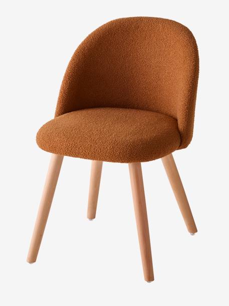 Chaise fausse fourrure enfant cannelle+ivoire+kaki - vertbaudet enfant 