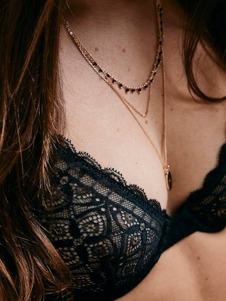 Soutien-gorge grossesse en dentelle noir - vertbaudet enfant 