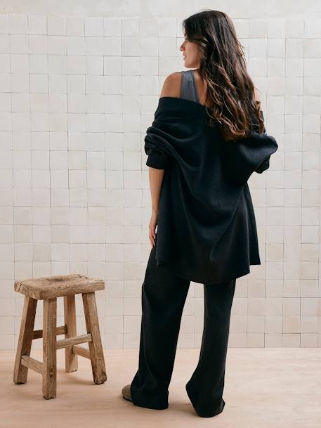 Ensemble 3 pièces grossesse et allaitement débardeur + gilet + pantalon large anthracite - vertbaudet enfant 