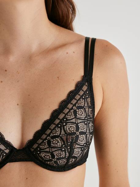 Soutien-gorge grossesse en dentelle noir - vertbaudet enfant 