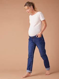 Vêtements de grossesse-Pantalon-Jean de grossesse mom slim fit bandeau détachable