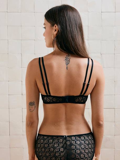 Soutien-gorge grossesse en dentelle noir - vertbaudet enfant 