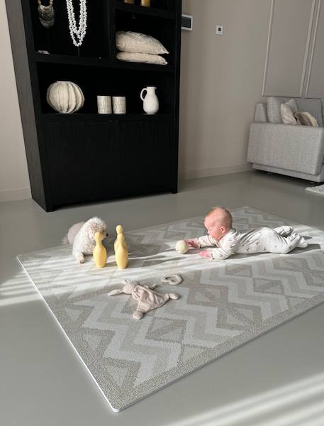 Tapis de jeu puzzle Kilim sable+vert - vertbaudet enfant 