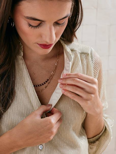 Chemisier grossesse en tulle et Lurex or - vertbaudet enfant 