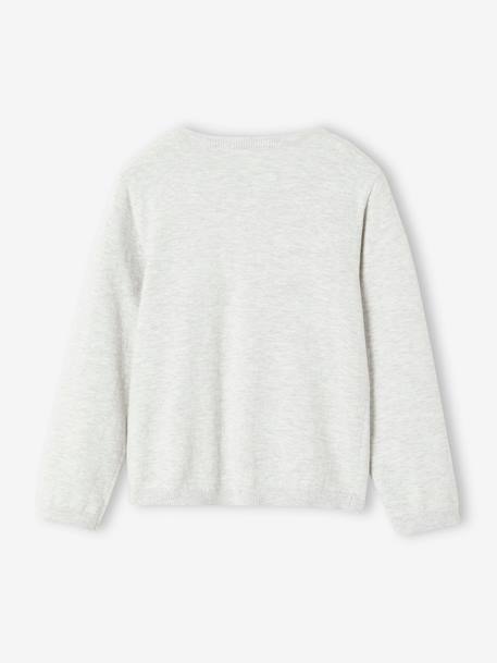 Gilet fille maille fine BASICS anthracite+beige chiné+blush+bois de rose+gris chiné+marine+vanille+vert émeraude - vertbaudet enfant 