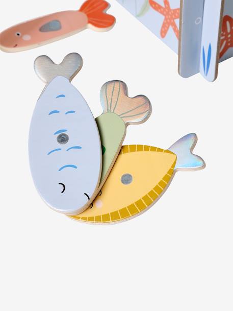 Pêche à la ligne magnétique en bois FSC® bleu - vertbaudet enfant 