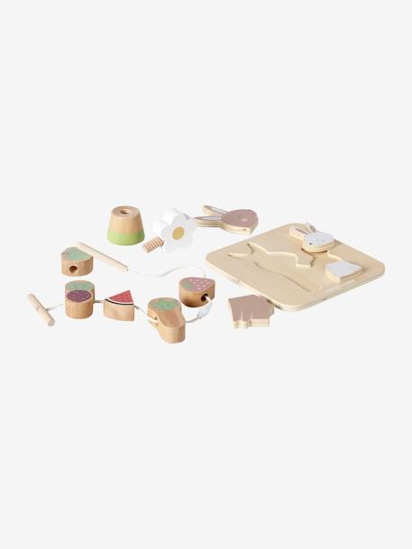 Coffret 3 jeux d'éveil en bois FSC® rose - vertbaudet enfant 