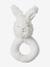 Doudou lapin et hochet en sherpa personnalisable avec mallette blanc - vertbaudet enfant 