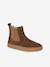 Boots enfant fille cuir zippées camel+marine+or - vertbaudet enfant 