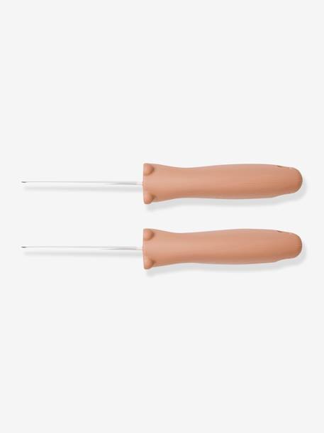 Lot 2 couteaux métal Perry - bleu+rose - vertbaudet enfant 