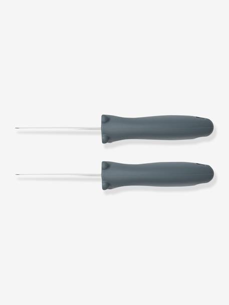 Lot 2 couteaux métal Perry - bleu+rose - vertbaudet enfant 