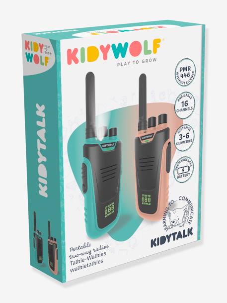 Kidytalk- Talkie Walkie rechargeable - bleu+rose nude+vert - vertbaudet enfant 