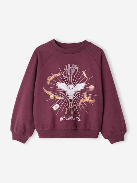 Sweat Harry Potter fille motif Hedwige avec détails glitter prune - vertbaudet enfant 