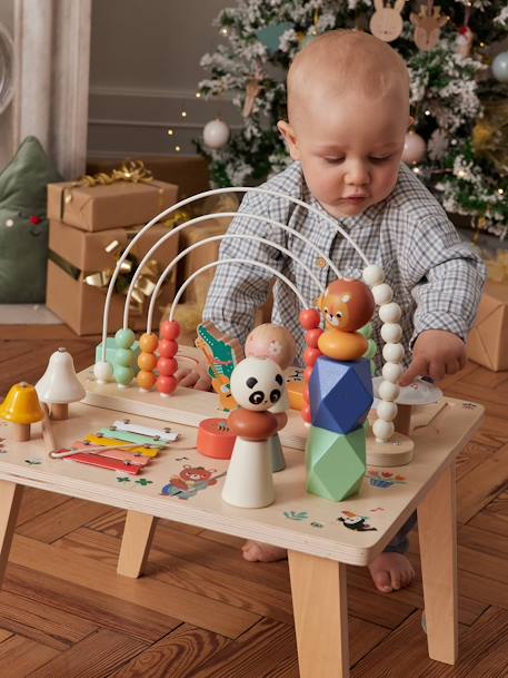 Table d'éveil musicale bois FSC® LES ANIMAUX JOYEUX bois - vertbaudet enfant 