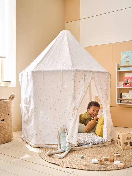 Tente hexagonale bois FSC® blanc - vertbaudet enfant 