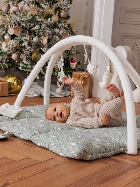 Tapis d'éveil en gaze de coton Tanzanie+vert sauge - vertbaudet enfant 