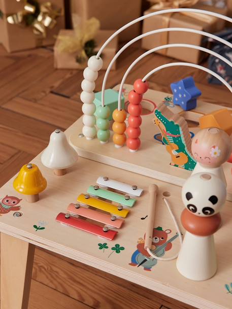 Table d'éveil musicale bois FSC® LES ANIMAUX JOYEUX bois - vertbaudet enfant 