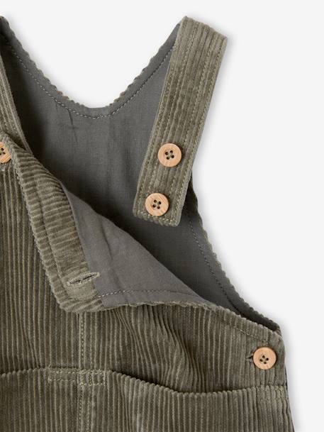 Salopette velours bébé garçon olive+terracotta - vertbaudet enfant 