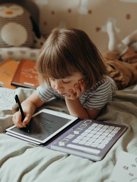 Tablette à dessin Kidydraw mini jaune+violet - vertbaudet enfant 