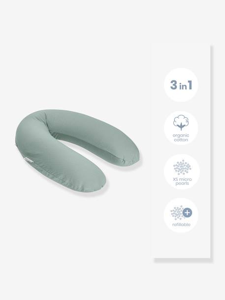 Zwangerschaps- en borstvoedingskussen DOOMOO Buddy ETHNIC PETROL+groen+RISOTTO TAUPE+terracotta - vertbaudet enfant 