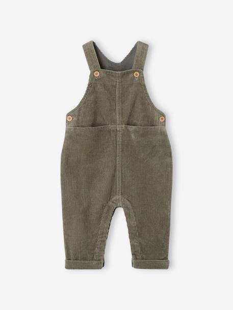 Salopette velours bébé garçon olive+terracotta - vertbaudet enfant 