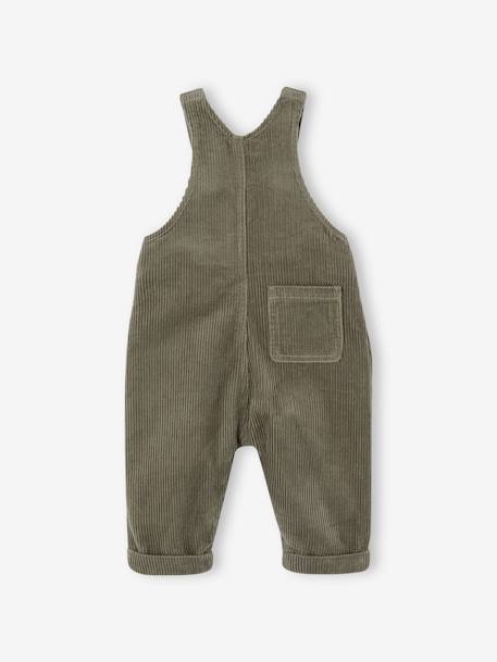 Salopette velours bébé garçon olive+terracotta - vertbaudet enfant 