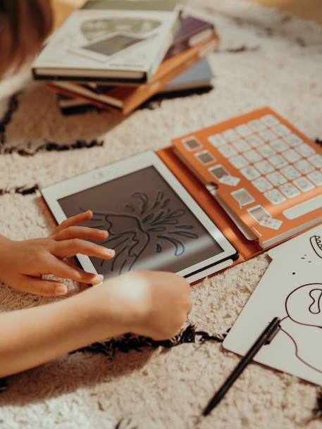 Tablette à dessin Kidydraw mini jaune+violet - vertbaudet enfant 